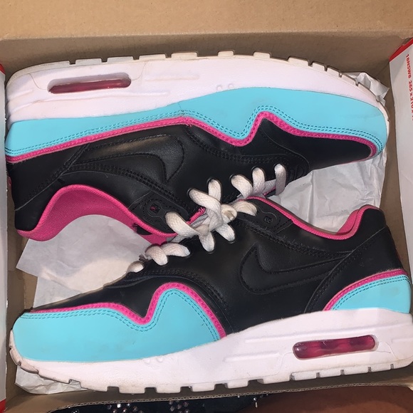 Air Max 1 Gs’double Layered (Aqua Fuchsia) - Picture 2 of 4